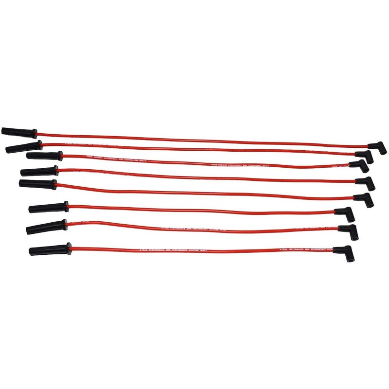 A-Team Performance Spark Plug Wire Set - Red Silicone Jacket & 90-Degree Boots Performance Plug Wires - Coil-in-Cap HEI Distributor Compatible with Mopar, Chrysler & Dodge 318/360-8.0mm, Pack of 8 - Image 2